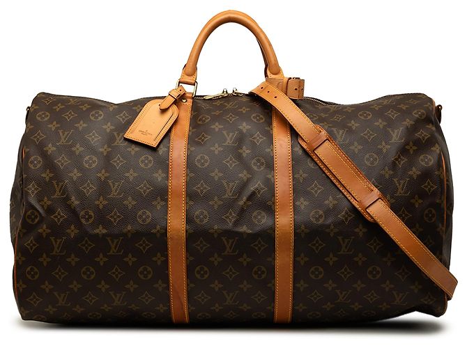 Louis Vuitton Brown Monogram Keepall Bandouliere 60 Marrom
