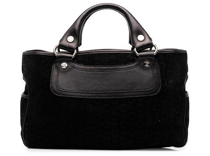Céline Borsa a mano Celine Black C Macadam Suede Boogie Nero