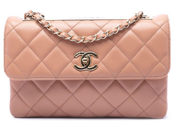 Chanel Brown Medium Quilted Lambskin Trendy CC Flap Marron Chair