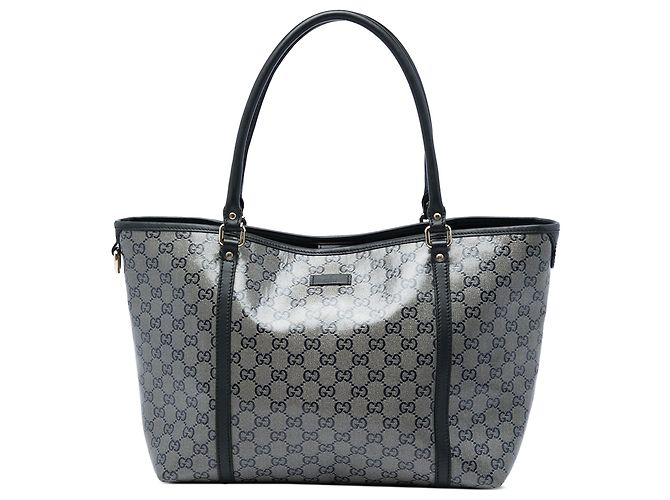 Borsa Gucci Gray Medium GG Crystal Joy Tote Marrone