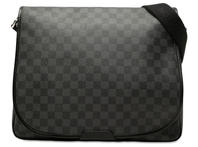 Louis Vuitton Black Damier Graphite Daniel GM Noir