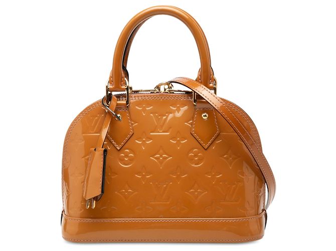 Louis Vuitton Brown Monogram Vernis Alma BB Marrom Camelo