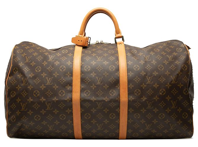 Louis Vuitton Brown Monogram Keepall 60 Marrone