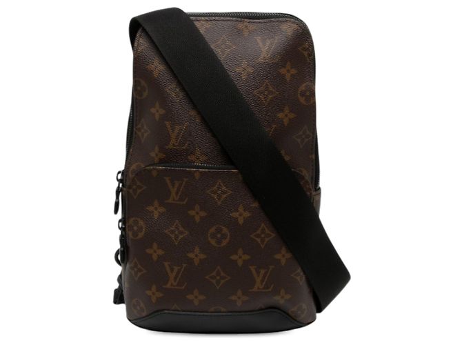 Bolsa Tiracolo Louis Vuitton Brown Monogram Macassar Avenue Marrom