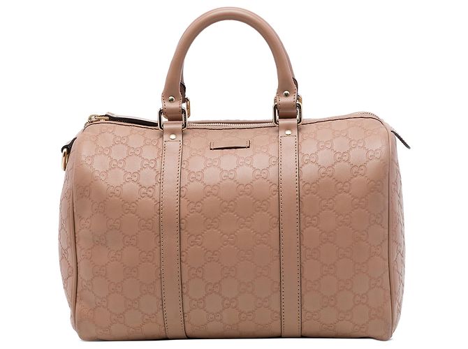 Gucci Brown Medium Guccissima Joy Boston Bag Flesh