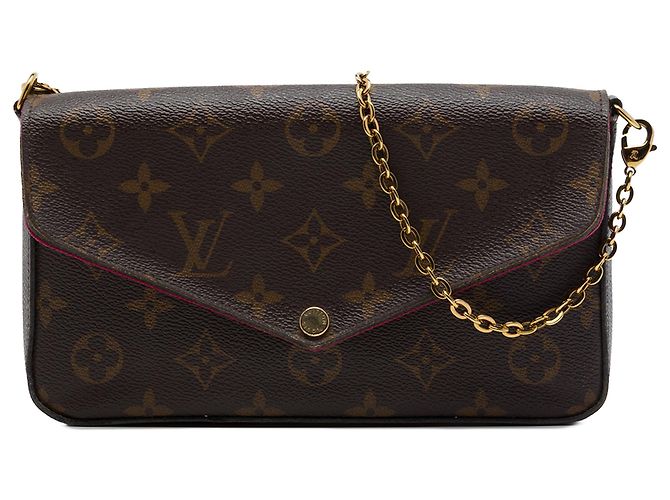 Louis Vuitton Brown Monogram Pochette Felicie Marrone