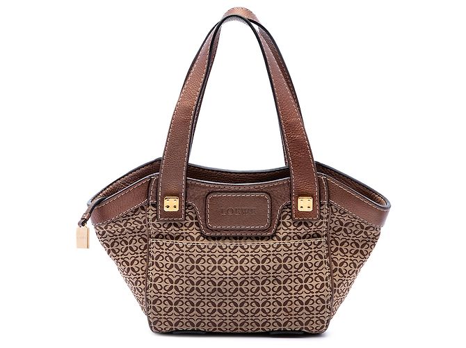 LOEWE Anagram Canvas Tote braun