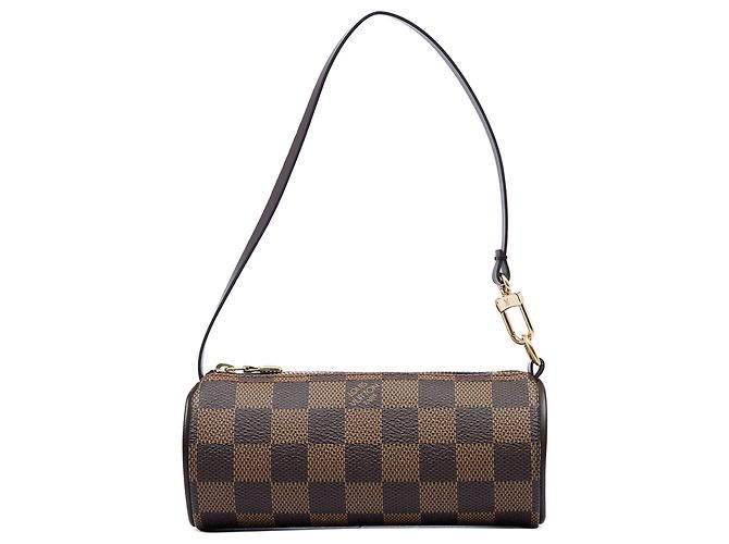 Louis Vuitton Brown Damier Ebene Papillon Pochette Marron