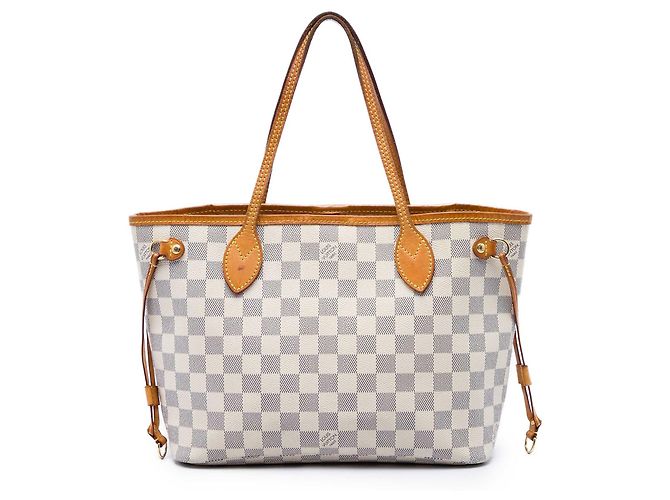 Louis Vuitton White Damier Azur Neverfull PM Branco