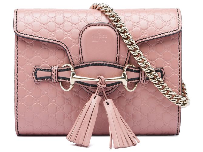 Gucci Pink Mini Microguccissima Emily Crossbody Rose