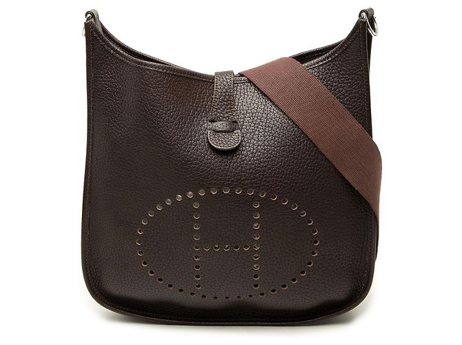 Hermès Brown Clemence Evelyne I GM Marron Marron foncé