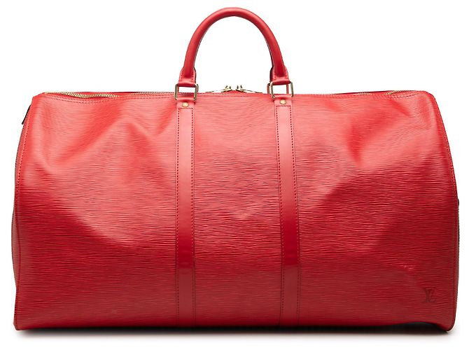 Louis Vuitton Red Epi Keepall 55 Vermelho