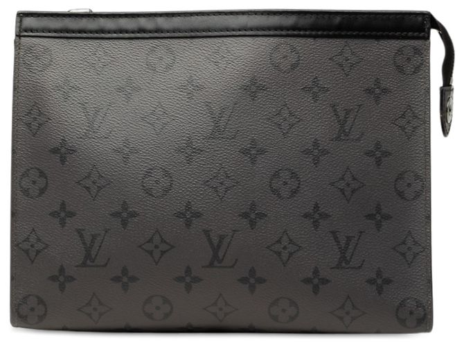 Louis Vuitton Gray Monogram Eclipse Reverse Pochette Voyage MM Marrom