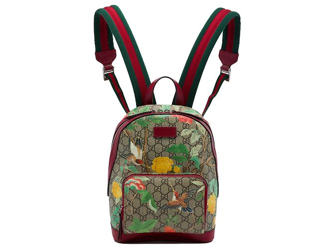 Zaino Gucci Beige Small GG Supreme Web Tian