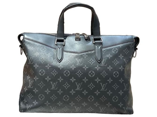 Sacoche Louis Vuitton Monogram Eclipse Briefcase Noir