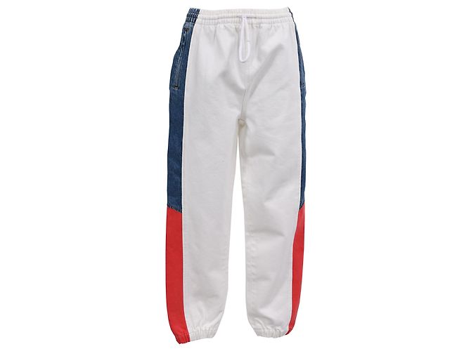 Alexander Wang Drawstring Panelled Jogger Pants in Multicolor Cotton Multiple colors
