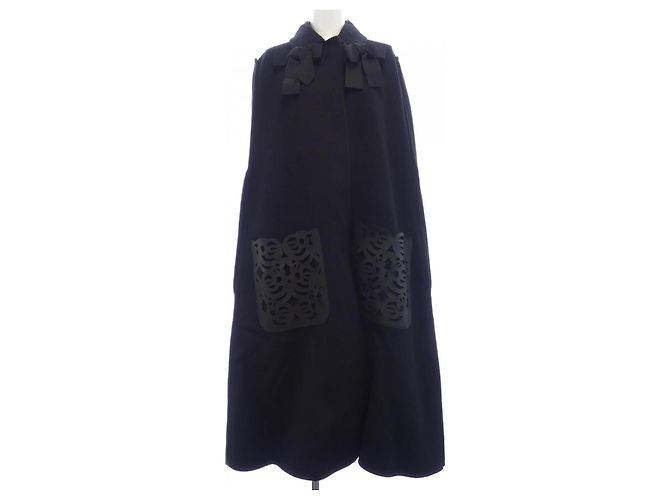 Fendi FF8338 W1D Wool Cape Black