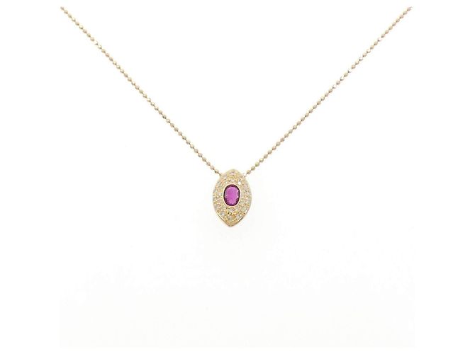 Autre Marque Collana Au750 Rubini e Diamanti D'oro