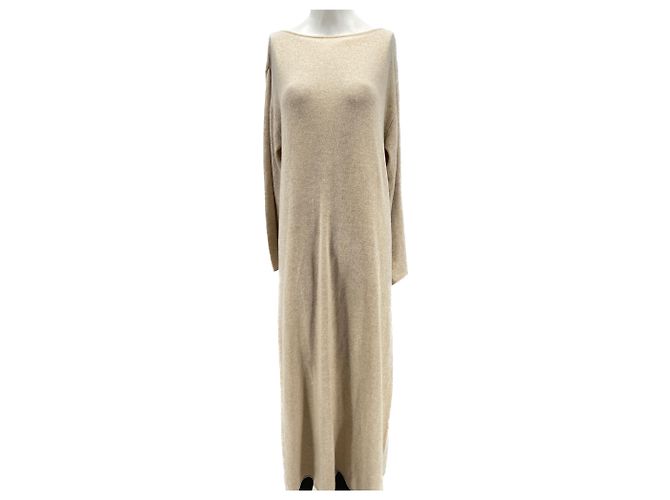 Autre Marque HELSA Maxi Kleid aus beigem Kaschmir