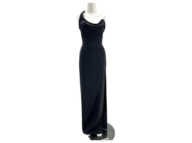 Coperni Asymmetrisches schwarzes Kleid