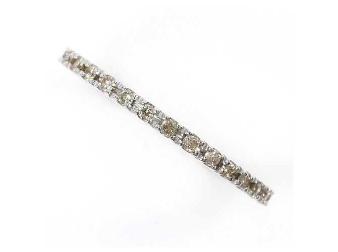Autre Marque Ehering aus 18K Weißgold mit Diamant Golden