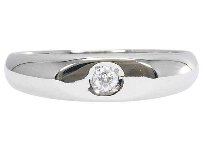 Autre Marque Anillo alianza de oro blanco 18K Dorado