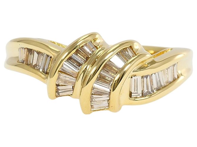 Autre Marque Ehering aus 18K Gelbgold mit Diamant Golden