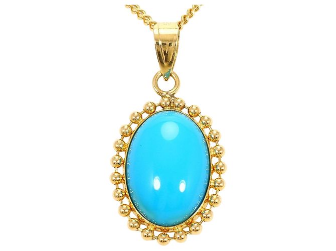 Autre Marque Collana in oro giallo 18K con turchese D'oro
