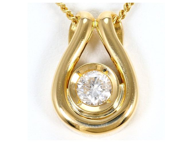 Autre Marque 18K Yellow Gold Necklace with Diamond Golden