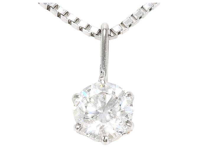 Autre Marque Platin-Diamant-Halskette
