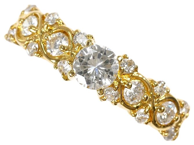 Autre Marque Anillo alianza en oro amarillo 18K con diamante Dorado