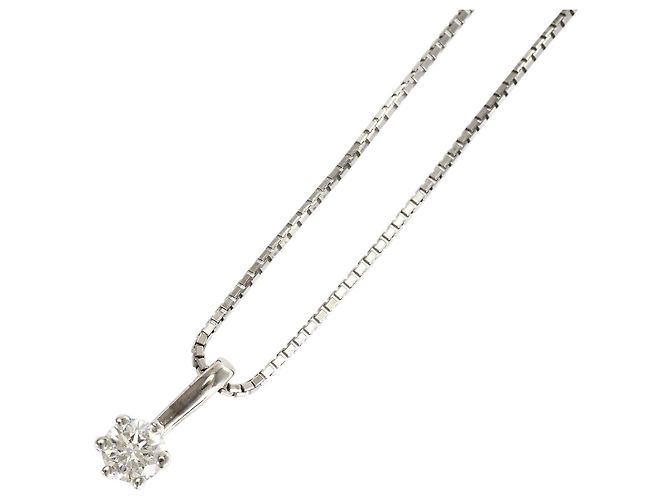 Autre Marque Halskette aus 18K Weißgold mit Diamant Golden