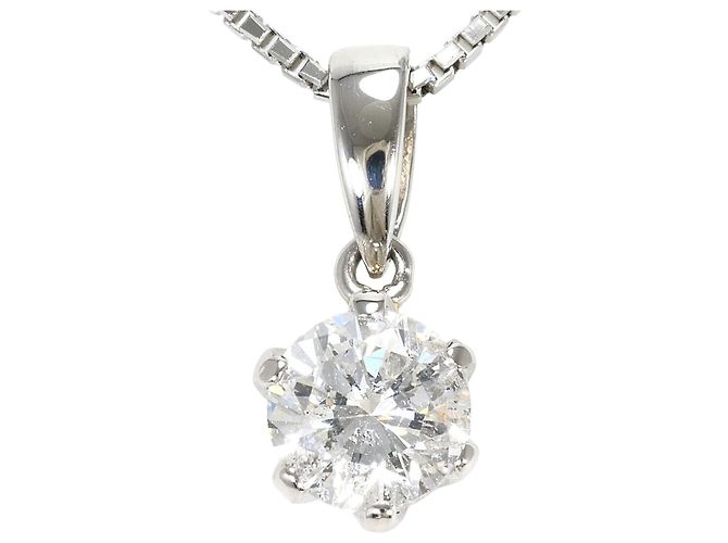 Autre Marque Collar de platino con diamante