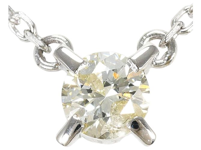 Autre Marque Collar de platino PT850 con diamante amarillo