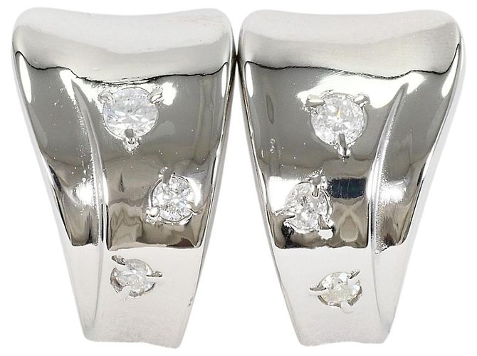 Autre Marque PT900 Platin-Stecker mit Diamanten