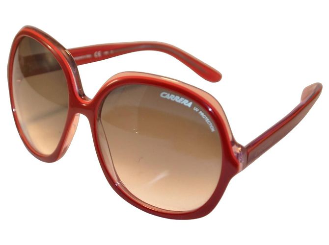 Carrera Hippy Red Oversized Sunglasses