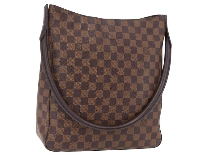 LOUIS VUITTON Damier Ebene Looping GM Shoulder Bag N51144 LV Auth 207583A