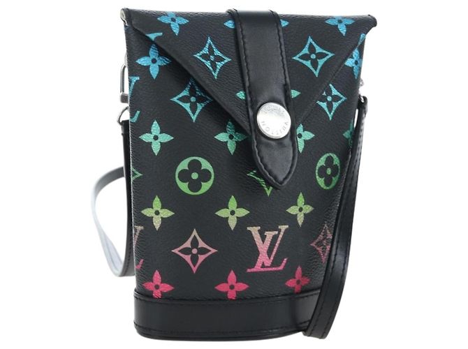 LOUIS VUITTON Monogram Gradient Envelope Pouch Black M13906 LV Auth LN216SM