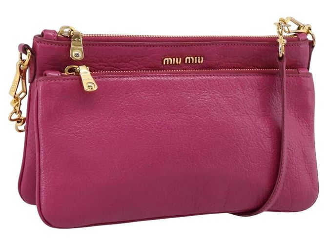 Borsa a tracolla Miu Miu in pelle rosa e oro Auth 206869A D'oro