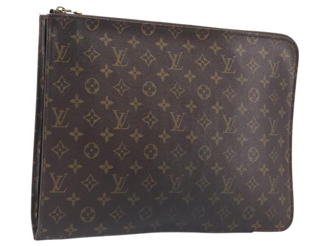 LOUIS VUITTON Monogram Posh Documents Clutch Bag LV Auth 206625 Monogramma
