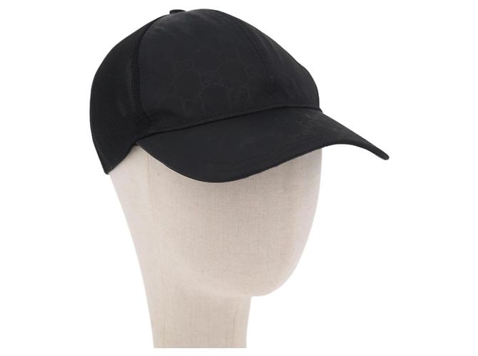 Cappello GUCCI GG Nylon Black Auth BA16150 Nero