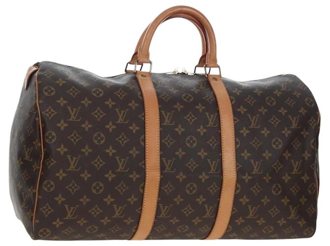 LOUIS VUITTON Monogram Keepall 50 Boston Bag M41426 LV Auth 205869A Monogramme