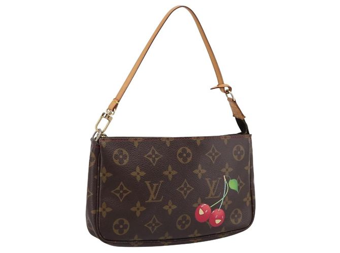 LOUIS VUITTON Monogram Cherry Pochette Accessoires Pouch M95008 Auth 207476SAV