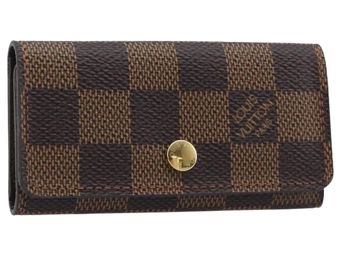 LOUIS VUITTON Damier Ebene Multicles 4 Key Case N62631 LV Auth 206376V