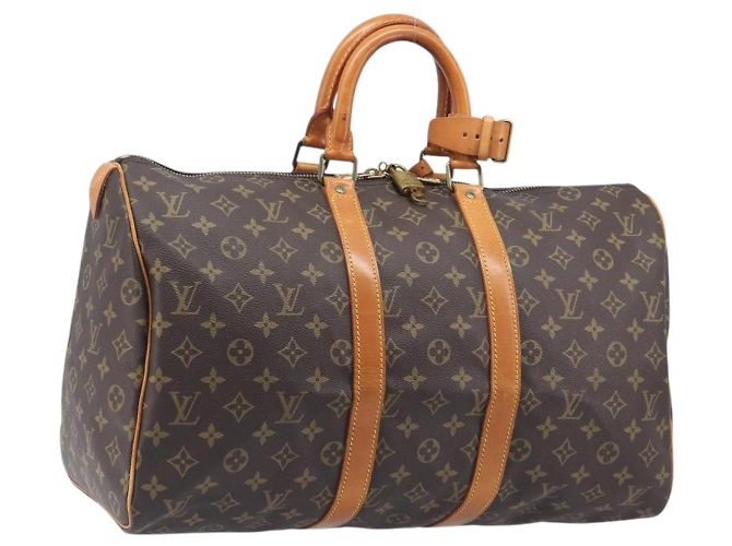 LOUIS VUITTON Monogram Keepall 45 Boston Bag M41428 LV Auth 200995V Monogramme