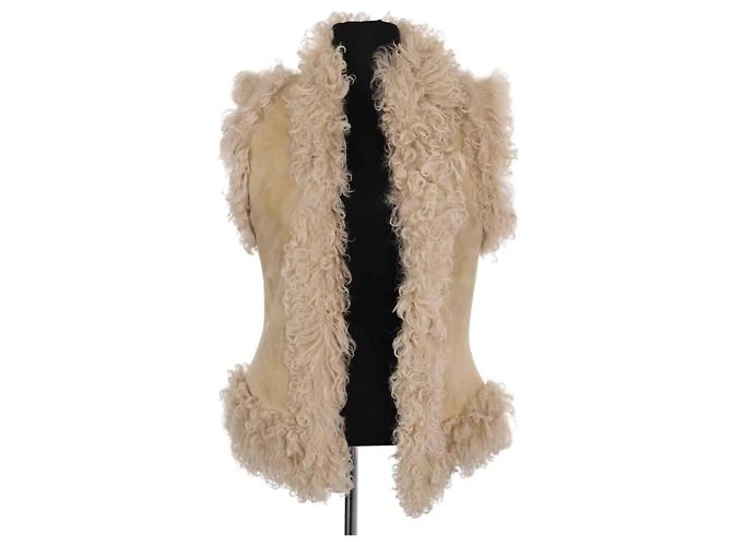 Chloé Pelzjacke beige