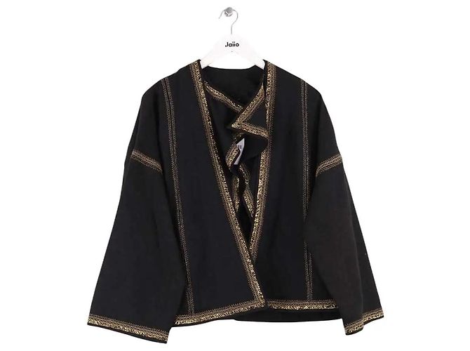 Isabel Marant Peacoat aus Wolle Schwarz
