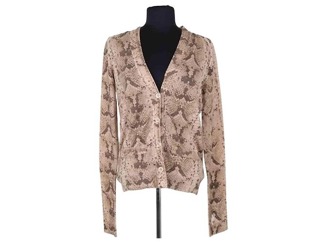 Yves Saint Laurent Cardigan aus Wolle braun
