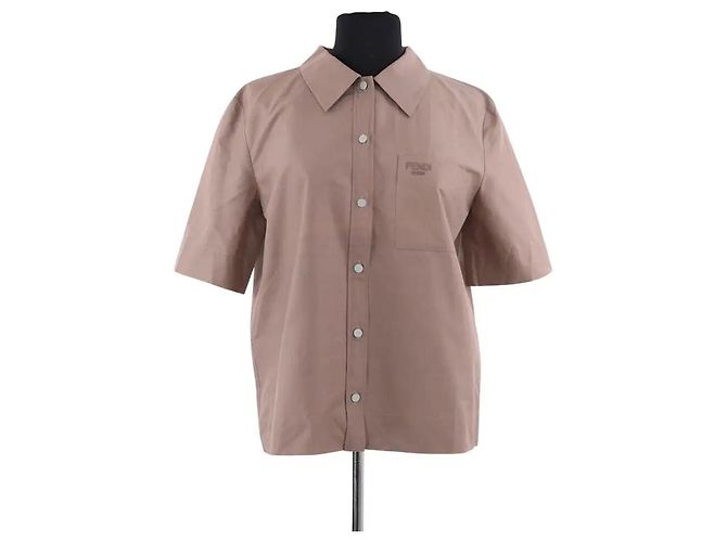 Camicia Fendi in cotone marrone
