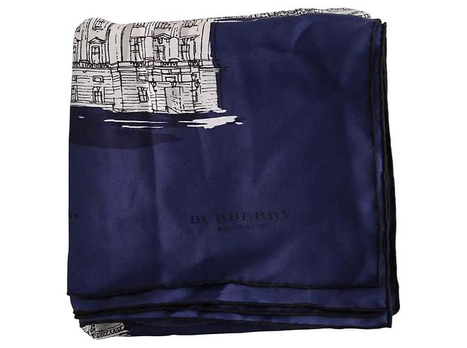 Burberry Seidentuch Blau